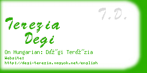 terezia degi business card